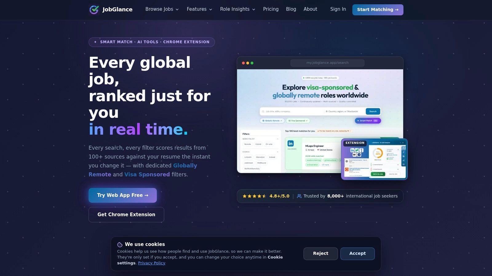 Screenshot from https://jobglance.app