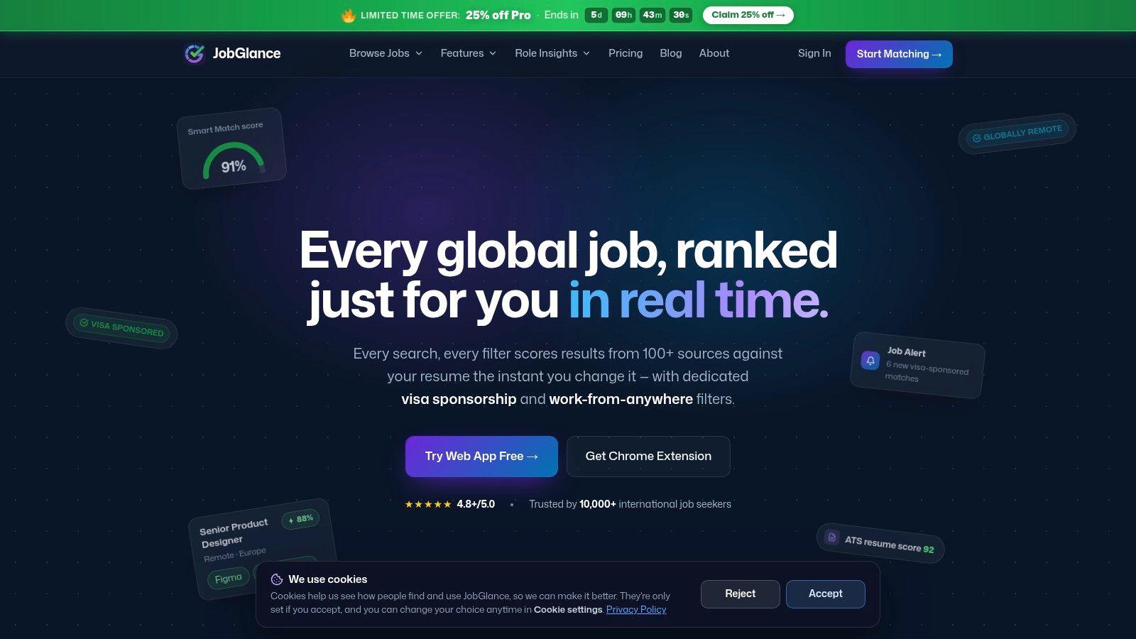 Screenshot from https://jobglance.app