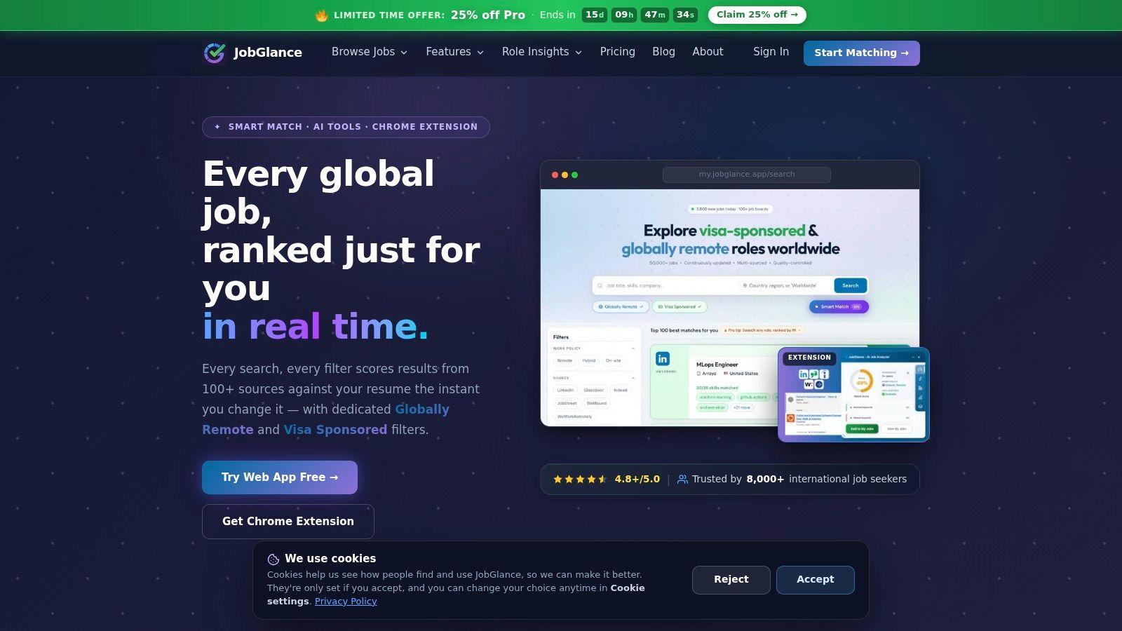 Screenshot from https://jobglance.app